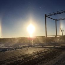 Double Sundogs on a cold winter's day